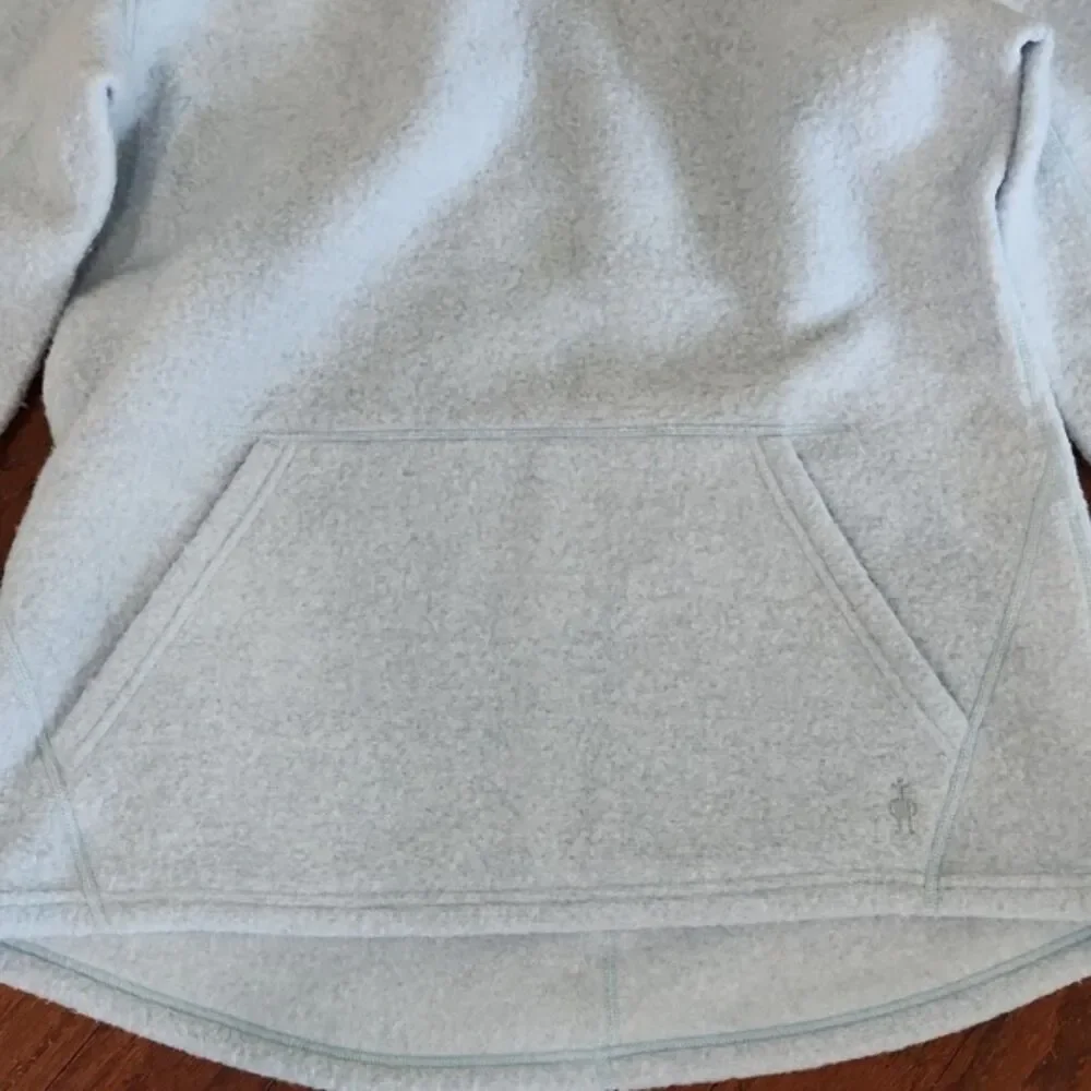 Smartwool Women's Hudson Trail Merino Wool Fleece Pullover, Light Blue, Size L - Picture 6 of 9